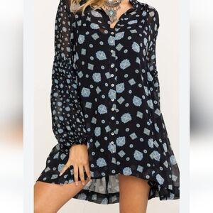 Free People Turn Turn Mini Dress Black Size XS